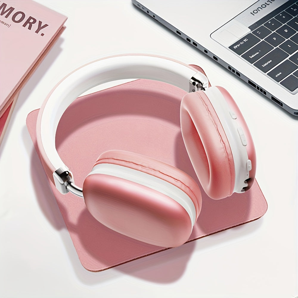 Upgraded Wireless Headphones, Good Sound Quality Wireless Headphones, Lightweight Foldable Earbuds with Built-in Microphone, Compatible with 3.5mm / 0.14in Audio Cable, Suitable for Travel/Work/Laptop/PC/Mobile Phone Stereo,