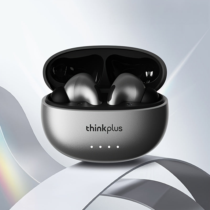 Lenovo ThinkPlus Hifi Panoramic Stereo Earbuds - Crystal Clear Sound, Ergonomic Design, Long Battery Life, Advanced Noise Cancellation, USB-C Fast Charging Case, Wireless Audio|Ergonomic Earbuds|Compact Design, Earbud Case