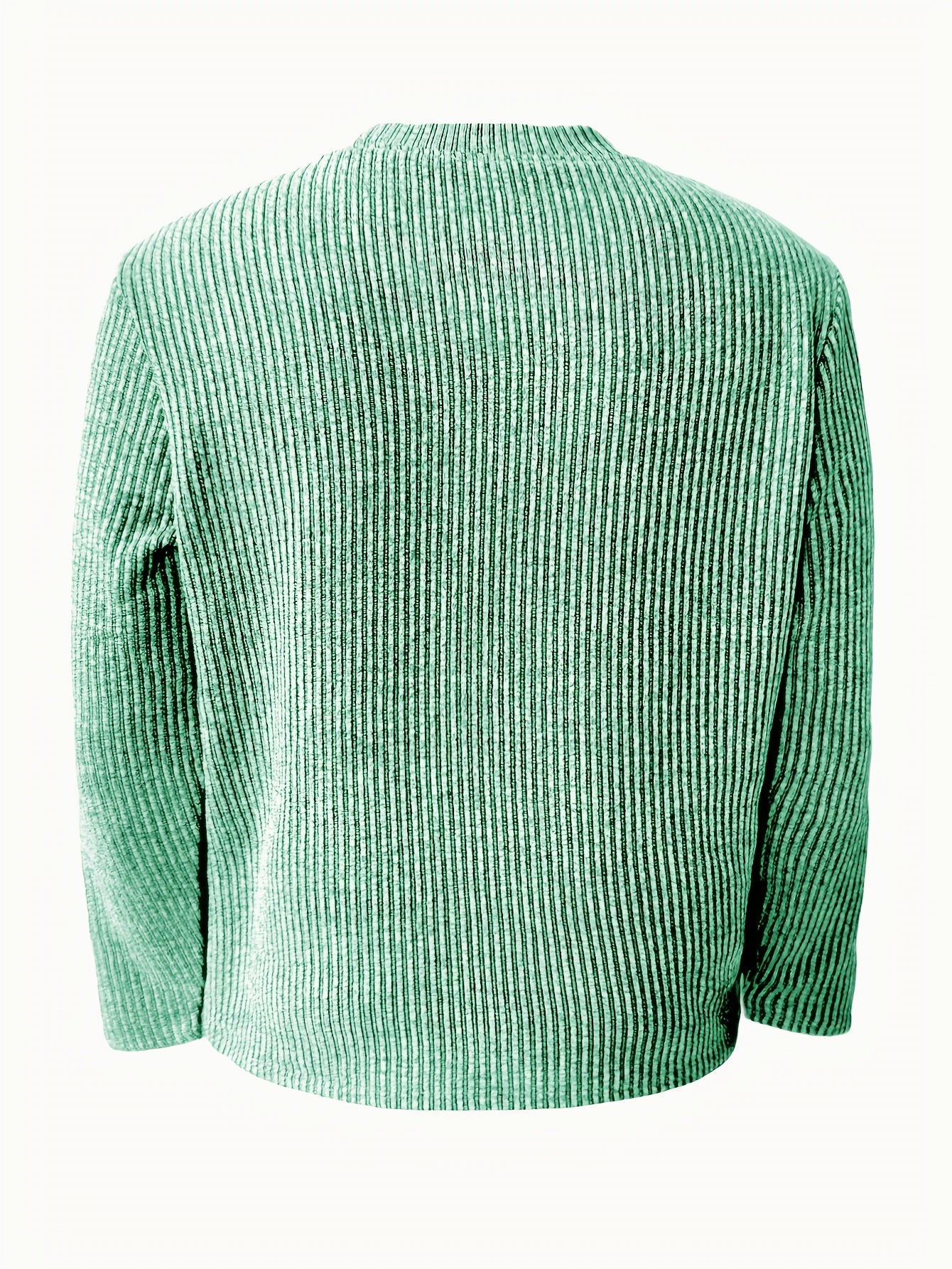 Men'S Casual Long Sleeve Crew Neck Knit Polyester Tops for Spring/Fall, Outdoor, Daily Wear, Weekend, Festival, Valentine'S Day, Independence Day, Birthday, Father'S Day, New Year's, Vacation