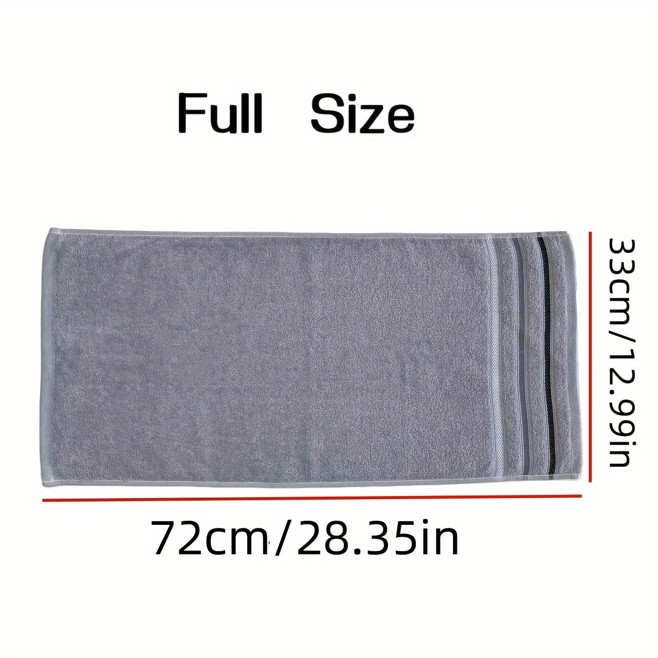 2pcs Soft Cotton Face Towels - Thick, Absorbent & Skin-Friendly for Home Bathroom, Striped Design with Reinforced Edges, 32.99cm x 72.01cm, Modern Style, Pink & Blue Shades, Bathroom Essentials | Modern Towel Design | Plush C