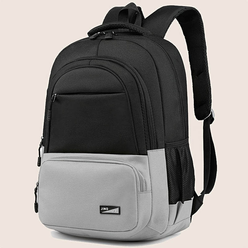 Durable Oxford Fabric Backpack - Spacious, Breathable, Adjustable Strap, Laptop Compartment, Ideal for Hiking, Camping, Travel, School Work - High 46cm, Long 32cm, Thick 19cm, School Backpack Adjustable Strap Backpack D