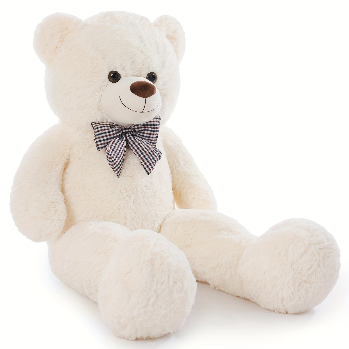 Large 4-Foot White Teddy Bear, a Soft And Adorable Plush Toy Perfect for Girlfriends, Women, And Kids, Ideal for Valentine'S Day, Christmas, Or Birthdays