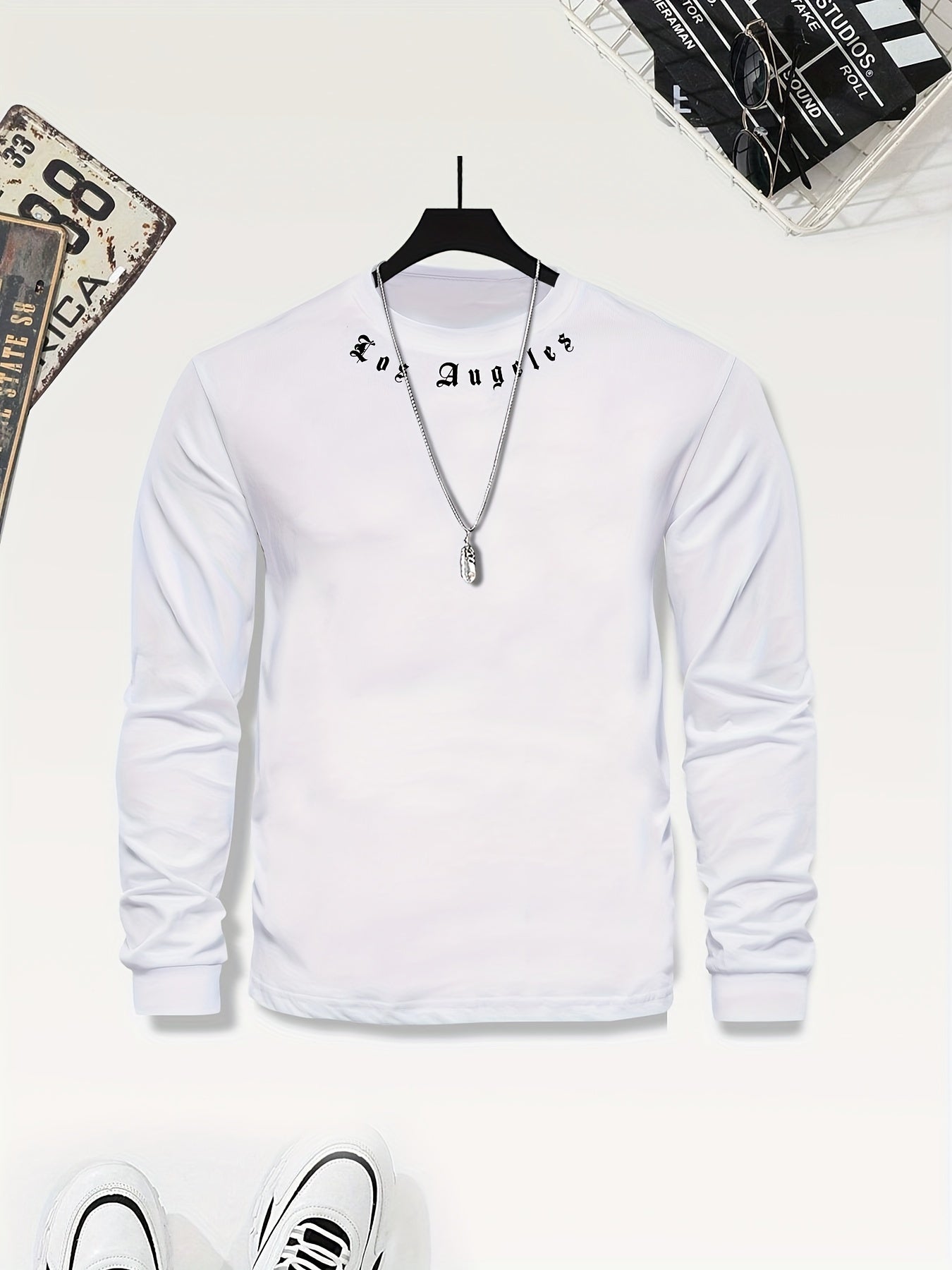 KUQIQIBOY Boys' Casual Long Sleeve T-Shirt with Letter Print - Stretchy Polyester Blend, Machine Washable, Round Neck - Perfect for Fall/Winter, KUQIQIBOY