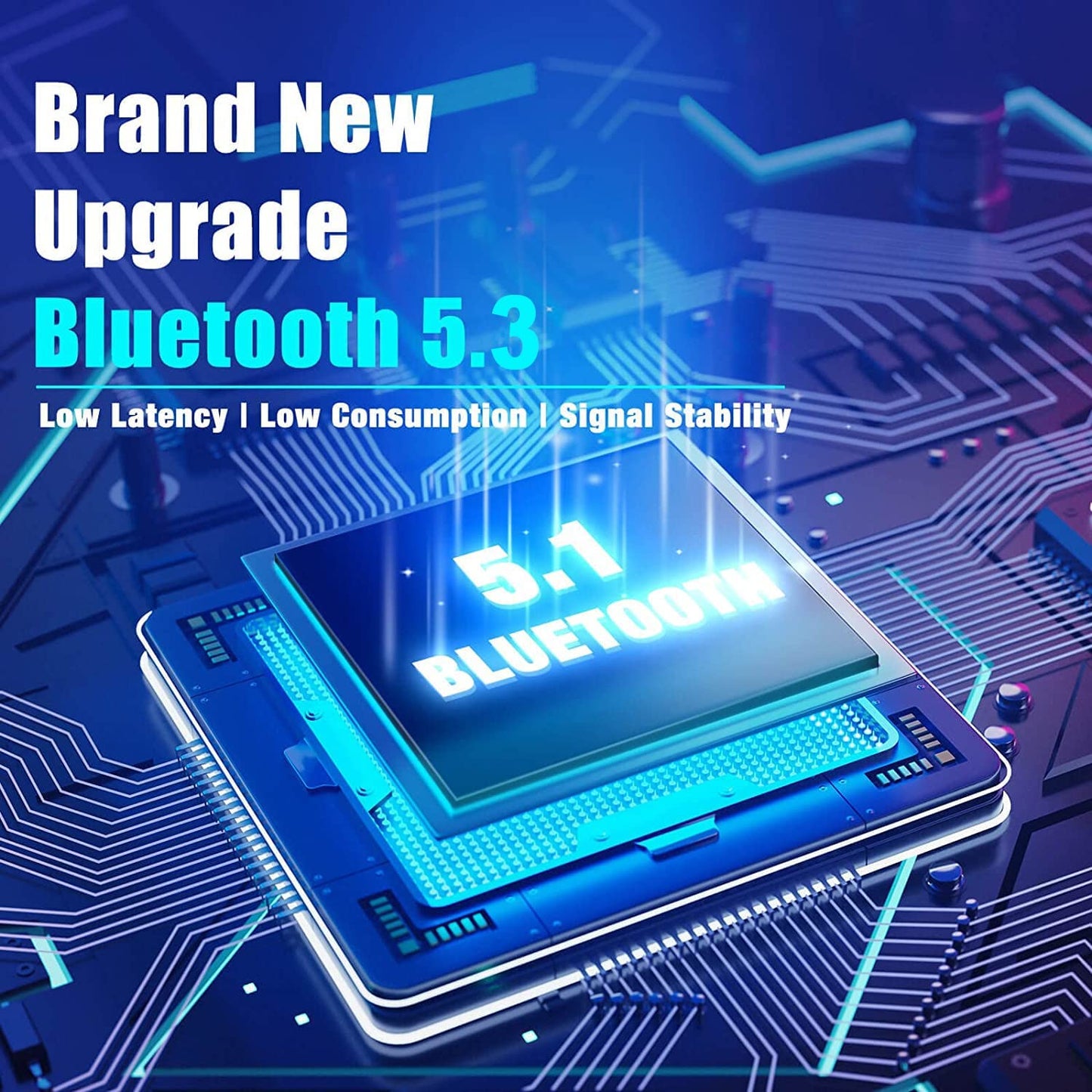 BERIBES Bluetooth Headphones over Ear, 65H Playtime and 6 EQ Music Modes Wireless Headphones with Microphone, Hifi Stereo Foldable Lightweight Headset, Deep Bass for Home Office Cellphone PC Ect.
