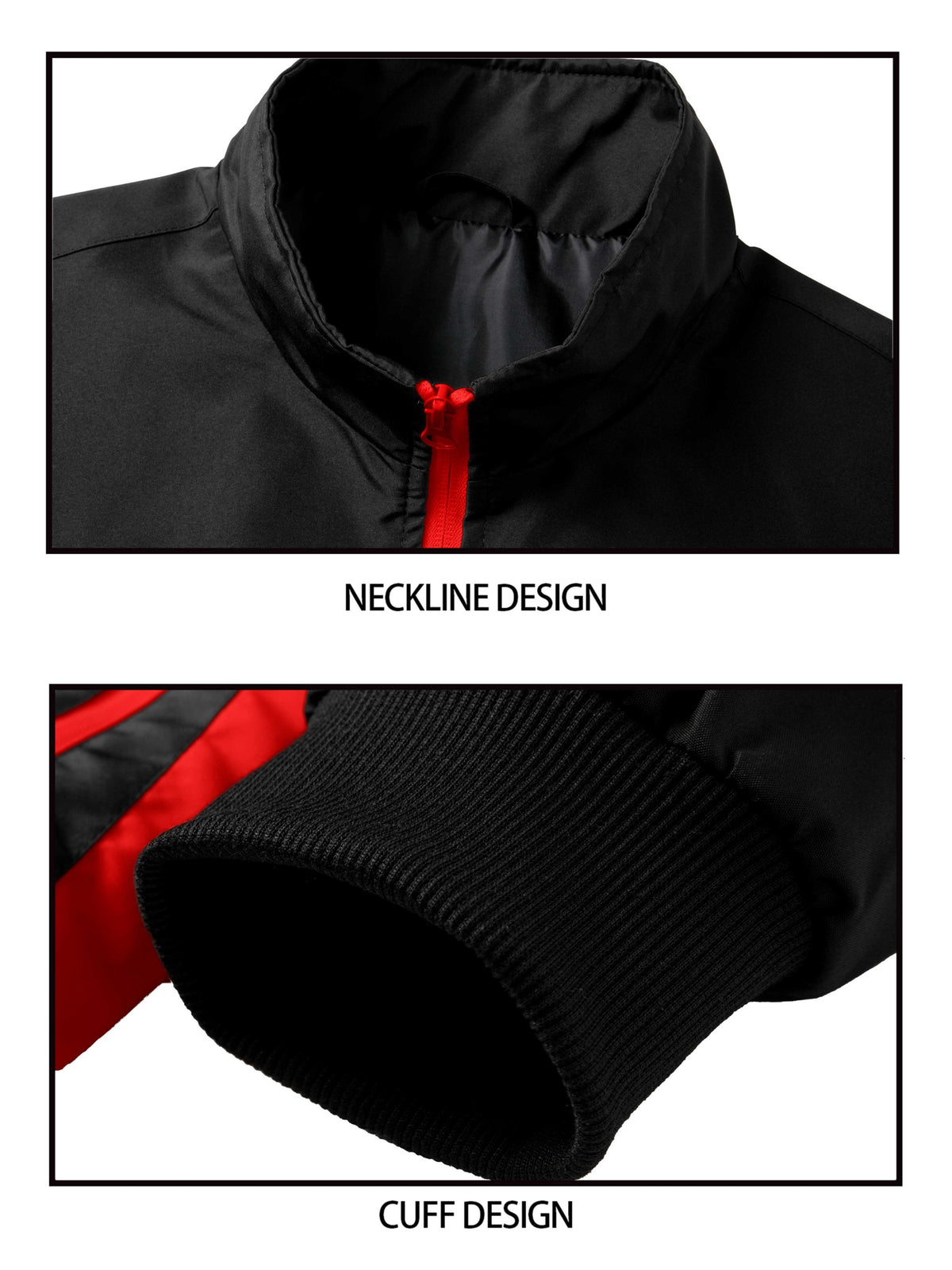 Men's Polyester Zipper Jacket & Sports Trousers Set for Fall/Winter
