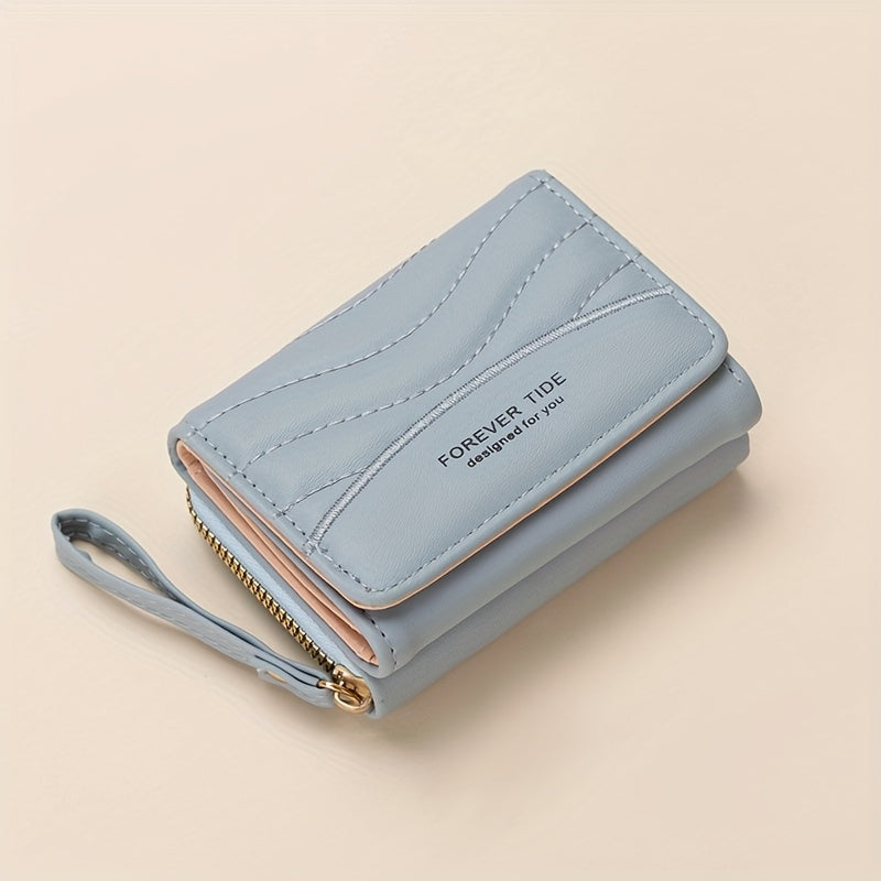 Կանացի նորաձև մինիմալիստական ծալովի դրամապանակ՝ ճարմանդային դիզայնով, մեծ տարողությամբ, հասանելի է 6 գույնով