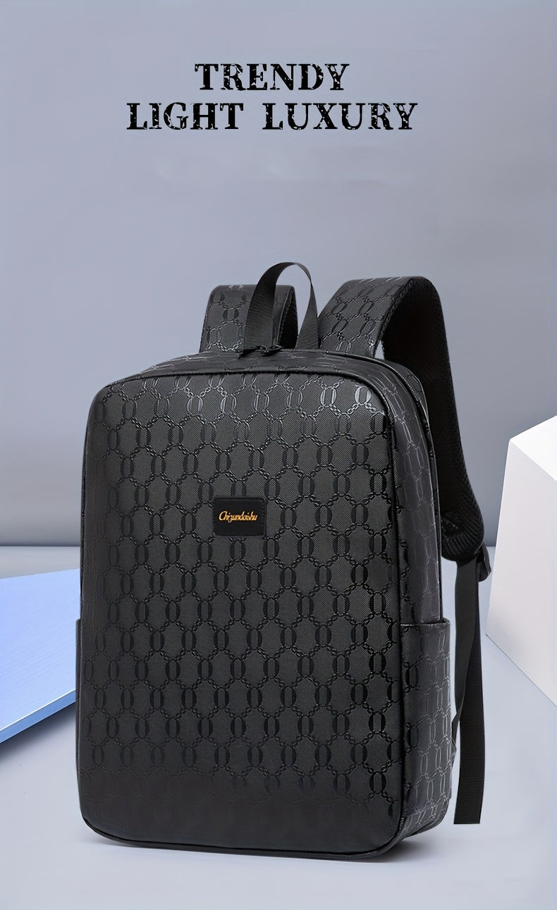 Extra Large Capacity Backpack - Durable PVC Fabric, Stylish Black Design with Multiple Compartments and Padded Laptop Section - Perfect for College, Business, and Travel Versatile Computer Bag Business Backpack Multi-Fu