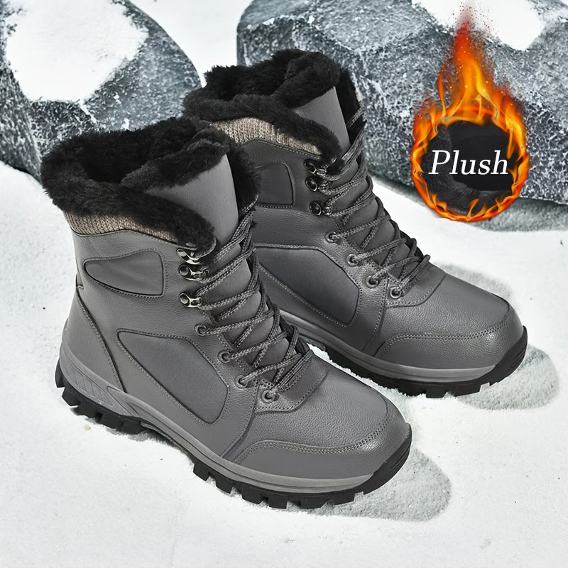 Winter Couple Hiking Boots, Women'S Snow Boots with Plush Lining - Non-Slip Rubber Sole, Suitable for Outdoor Activities Such As Mountaineering, Hunting, And Trekking, Hiking Gear for Men, Men'S Snow Boots, Men'S Winter Shoe,