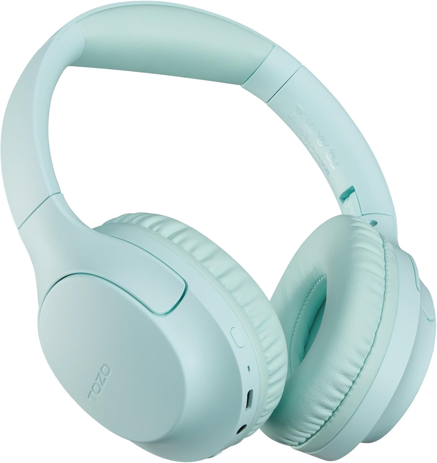 TOZO Bluetooth 5.4 over Ear Headphones, ENC Call Noise Cancelling Mic, Foldable Wireless Headset, 70H Playback, Deep Bass Stereo Sound, Customizable EQ via Button & App, for Travel and Home, Upgraded