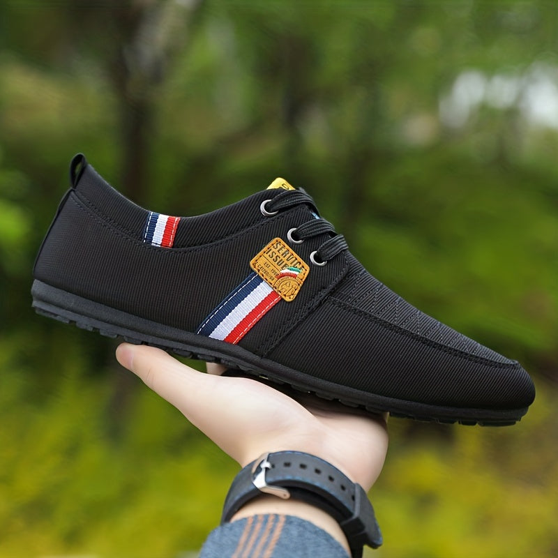 Men's Casual Light Weight Canvas Loafer Shoes, Comfy Breathable Non Slip Durable Shoes For Men's Outdoor Activities