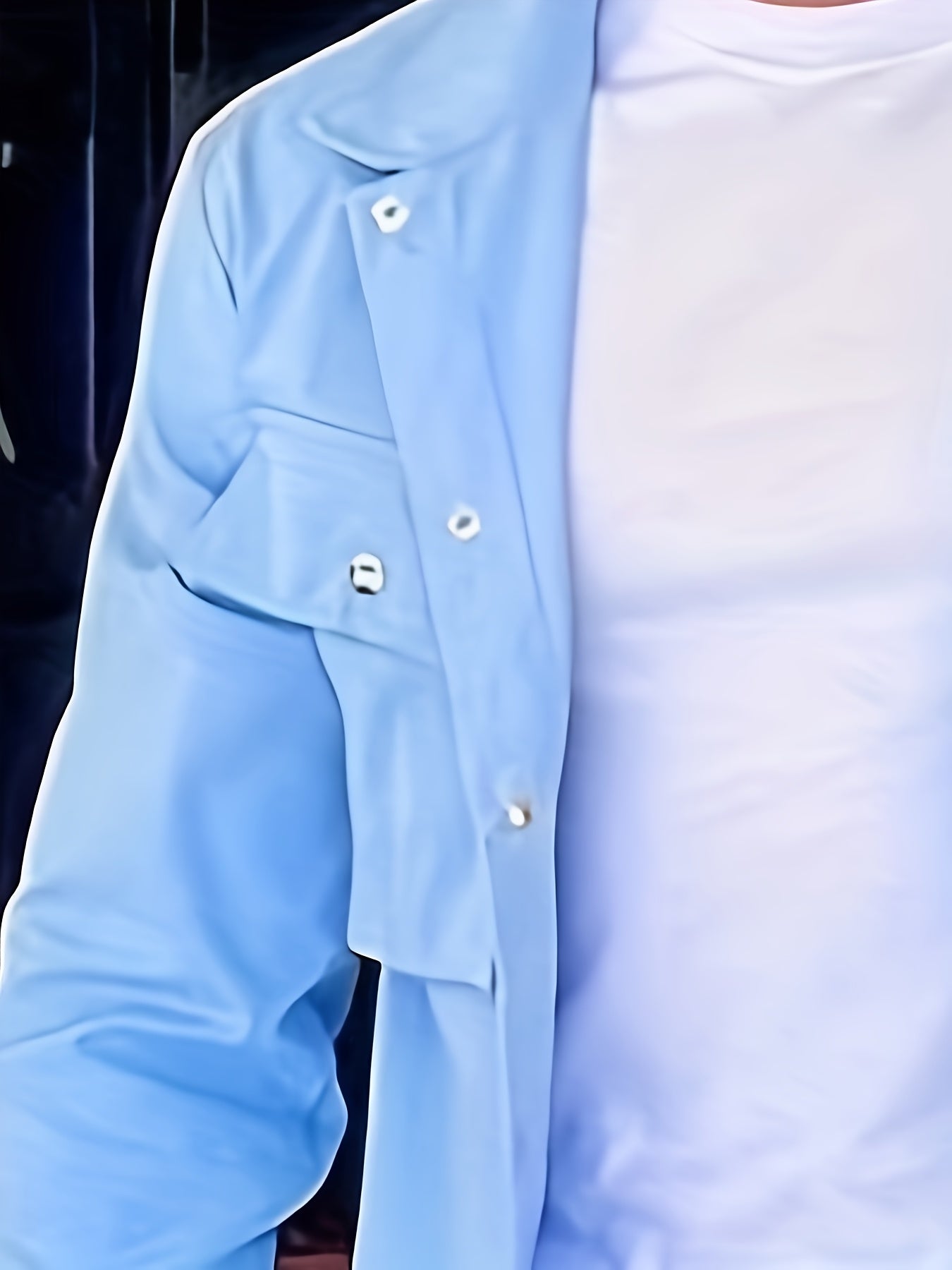 Men'S Casual Polyester Suit Set, Solid Color, Non-Stretch, Regular Fit, with Lapel Collar, Pocket Details, for Hiking, Daily Wear, and Special Occasions, Spring/Fall, Fall/Winter