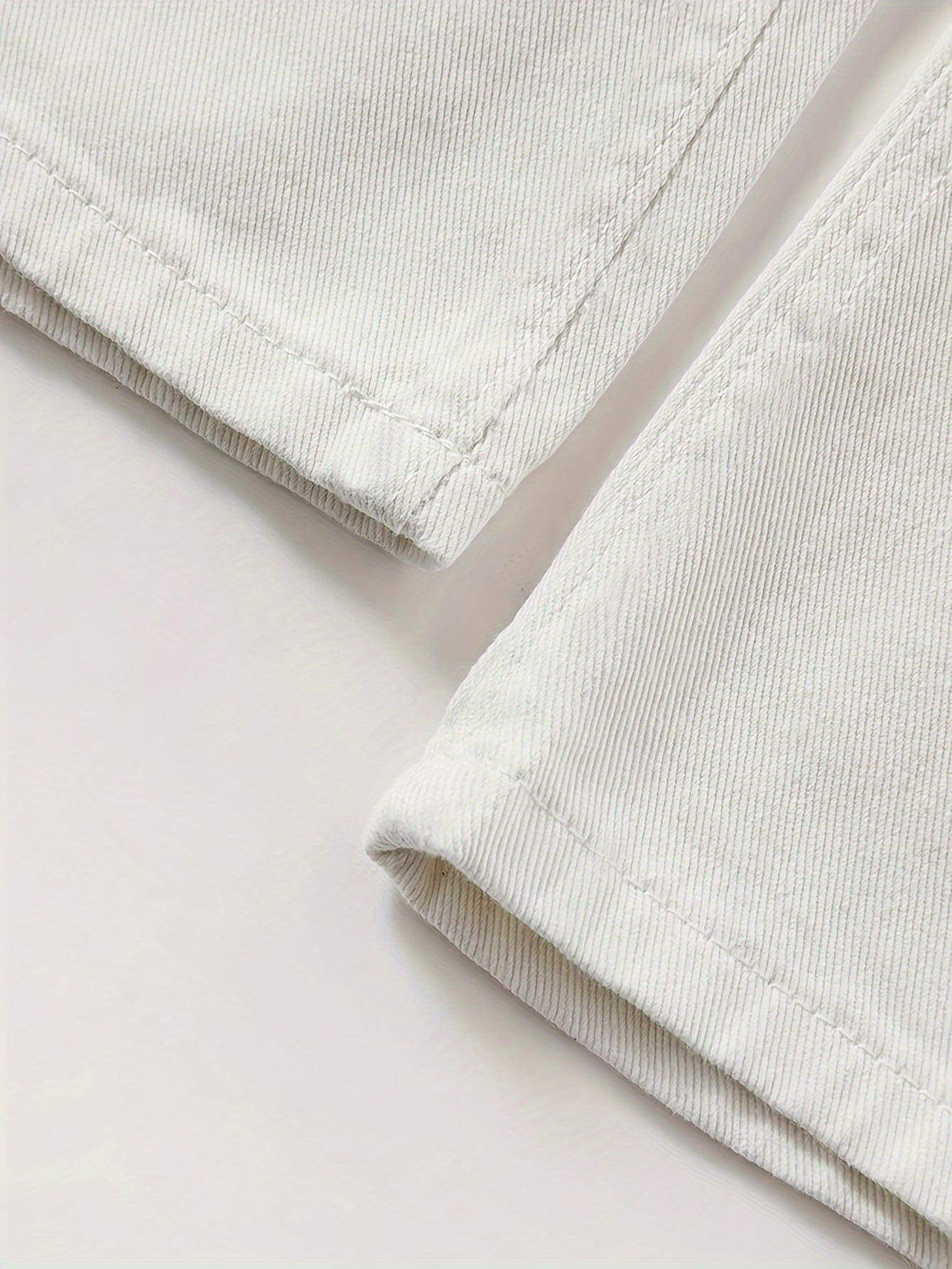 Viscose Casual Straight Leg Երկար անթև կոճակ Fly Half Placket Միջին գոտկատեղի կանոնավոր հարմարեցում երկար երկարությամբ Weekend պատահական կանացի դասական սպիտակ ջինսեր