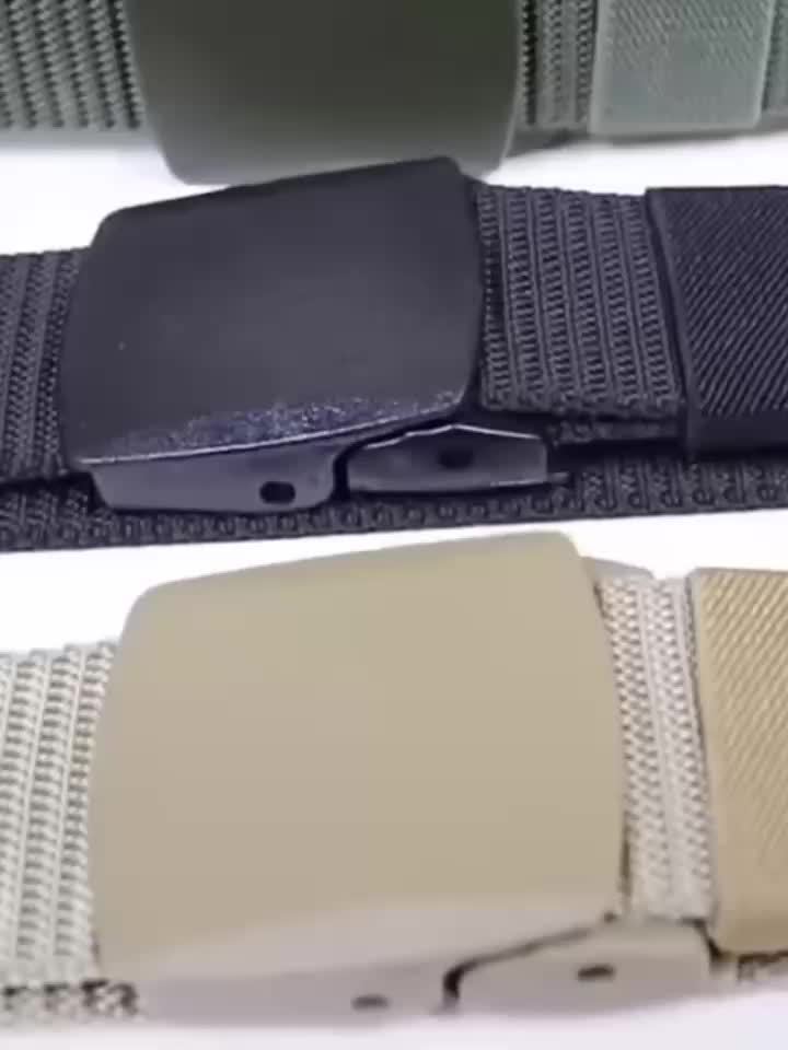 Nylon Belt with Smooth Buckle - Hypoallergenic, Casual Style for Men & Women, Perfect for Jeans & Outdoor Wear