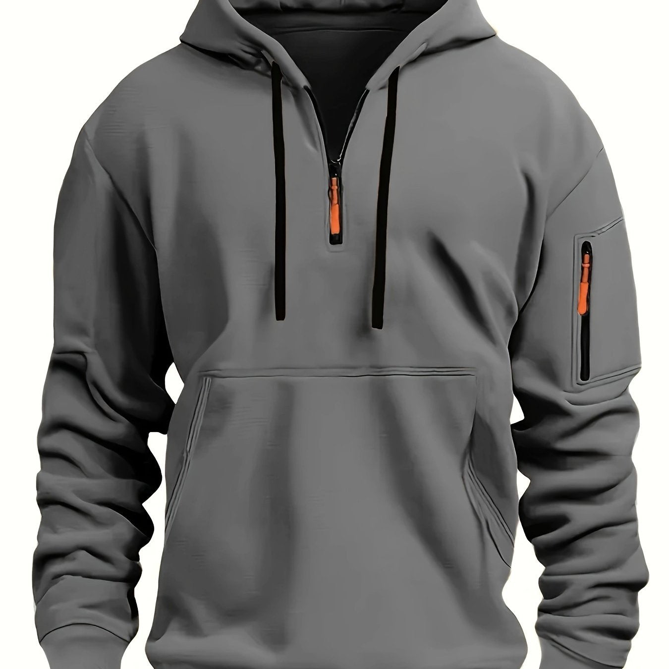 Men's Casual Hoodie with Zipper, Soft And Breathable Polyester Fabric, Machine Washable, Autumn/Winter Fashion