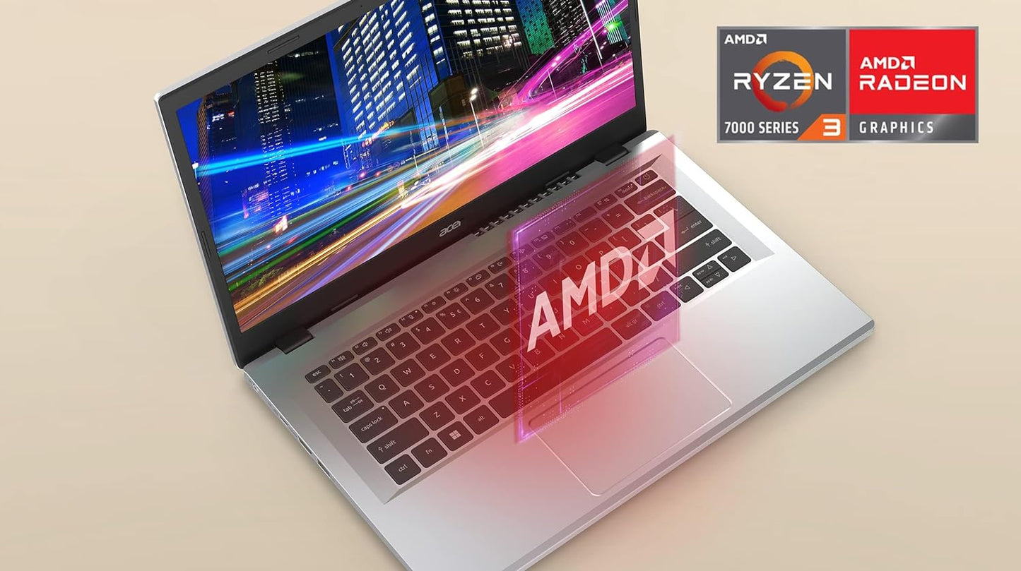 Acer Aspire 3 A315-24P-R7VH Slim Laptop | 15.6" Full HD IPS Display | AMD Ryzen 3 7320U Quad-Core Processor | AMD Radeon Graphics | 8GB LPDDR5 | 128GB Nvme SSD | Wi-Fi 6 | Windows 11 Home in S Mode