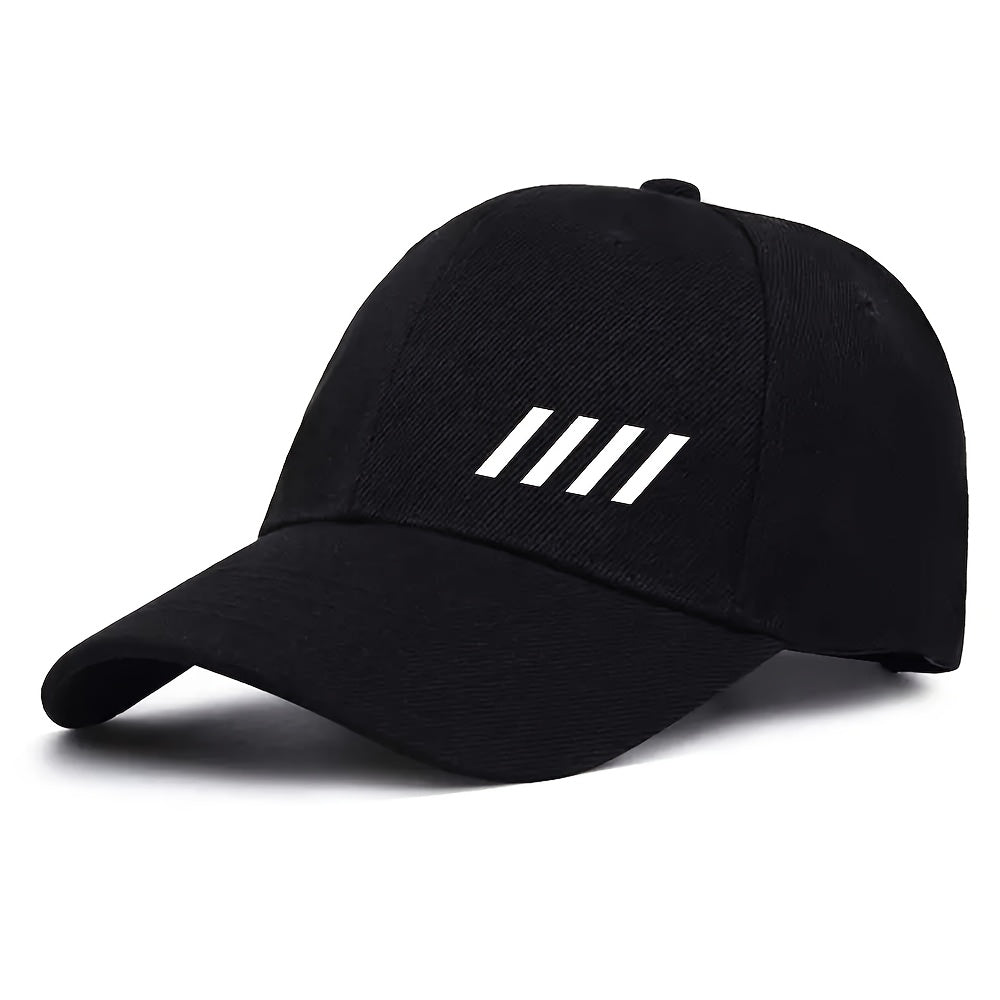 Unisex Adjustable Polyester Baseball Cap with Letter Print