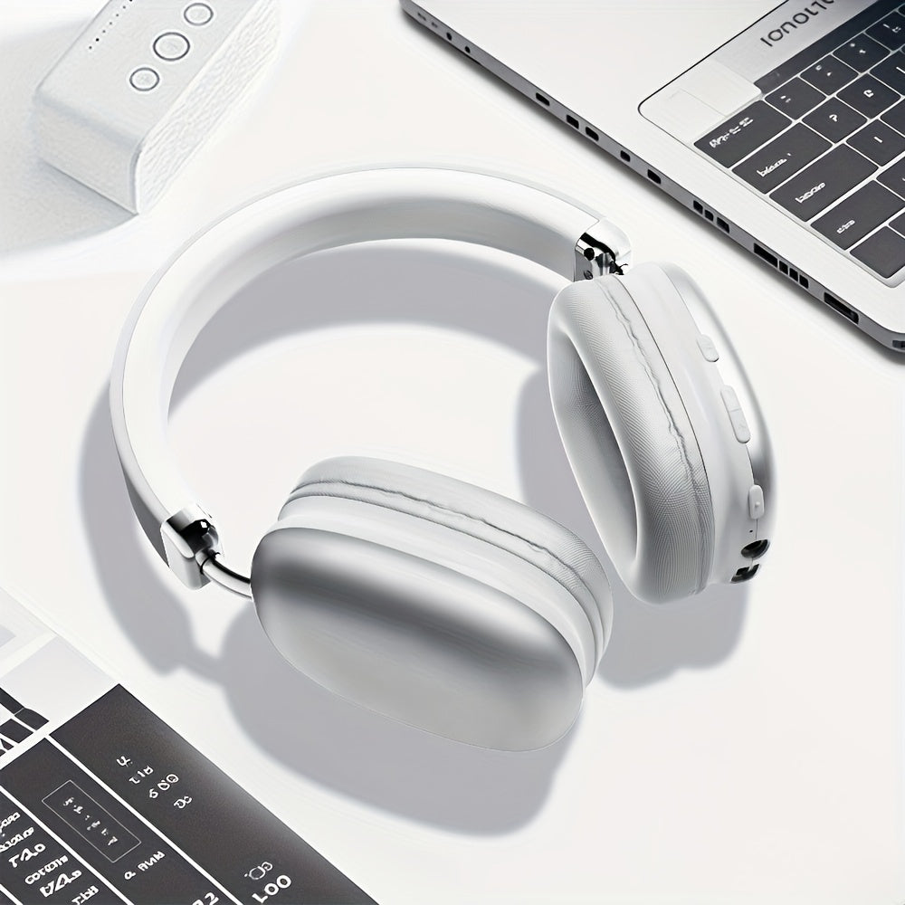 Upgraded Wireless Headphones, Good Sound Quality Wireless Headphones, Lightweight Foldable Earbuds with Built-in Microphone, Compatible with 3.5mm / 0.14in Audio Cable, Suitable for Travel/Work/Laptop/PC/Mobile Phone Stereo,