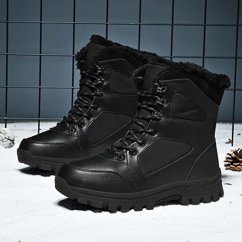 Winter Couple Hiking Boots, Women'S Snow Boots with Plush Lining - Non-Slip Rubber Sole, Suitable for Outdoor Activities Such As Mountaineering, Hunting, And Trekking, Hiking Gear for Men, Men'S Snow Boots, Men'S Winter Shoe,