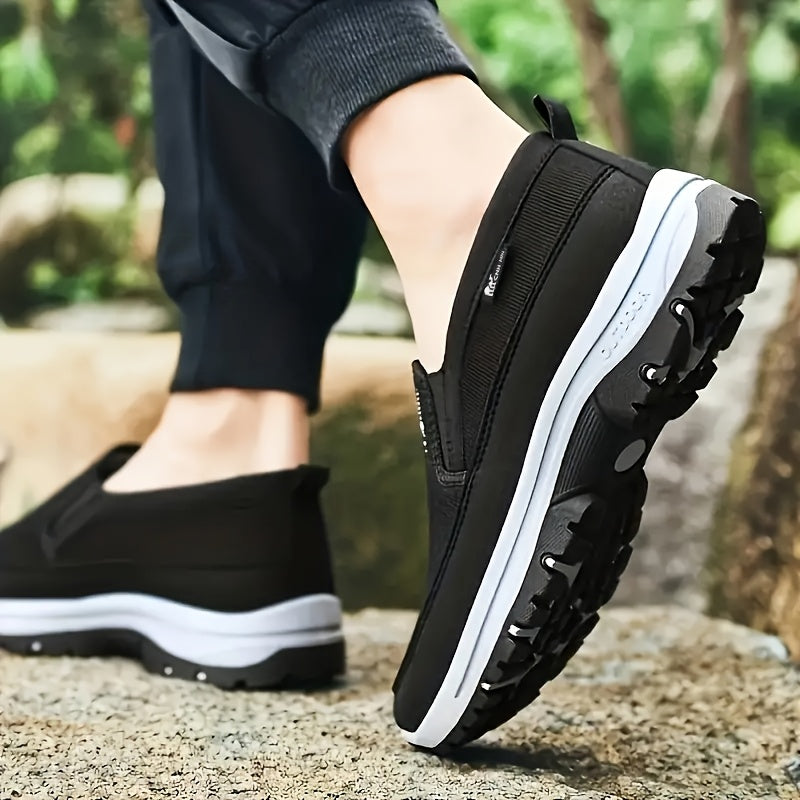Men'S Lightweight Slip-On Sneakers - Cozy, Non-Skid Casual Running Footwear for Every Season