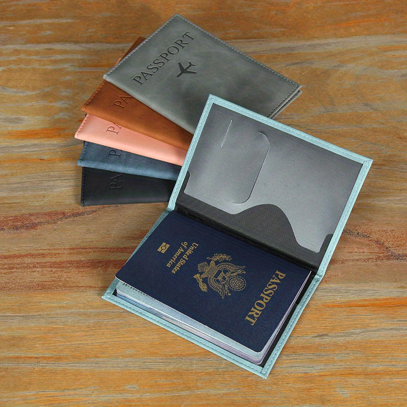 PU Simple Passport Holder Passport Protection Case Ճանապարհորդական անձնագրի ID կրեդիտ քարտի կափարիչ