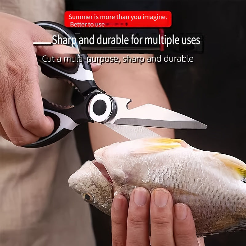 Kitchen Scissors Household Advanced Multi-Functional Scissors Kill Fish Barbecue Cut Bone Special Stainless Steel Sharp Food Scissors