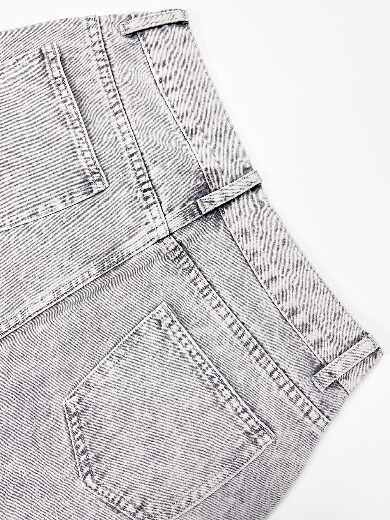 Women'S Casual Mid-Waist Wide Leg Jeans, 76% 13% Viscose 11% Polyester, Non-Stretch Denim, Solid Color, Washed Finish, Long Length, Zipper Fly, All Seasons, Woven Fabric, 390g/m² - Trendy Retro Loose Fit