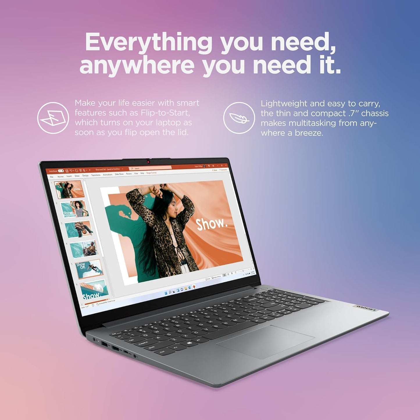Lenovo Ideapad 1 Student Laptop, Intel Dual Core Processor, 20GB RAM, 1TB SSD + 128GB Emmc, 15.6" FHD Display, 1 Year Office 365, Windows 11 Home, Wi-Fi 6, Webcam, Bluetooth, SD Card Reader, Grey