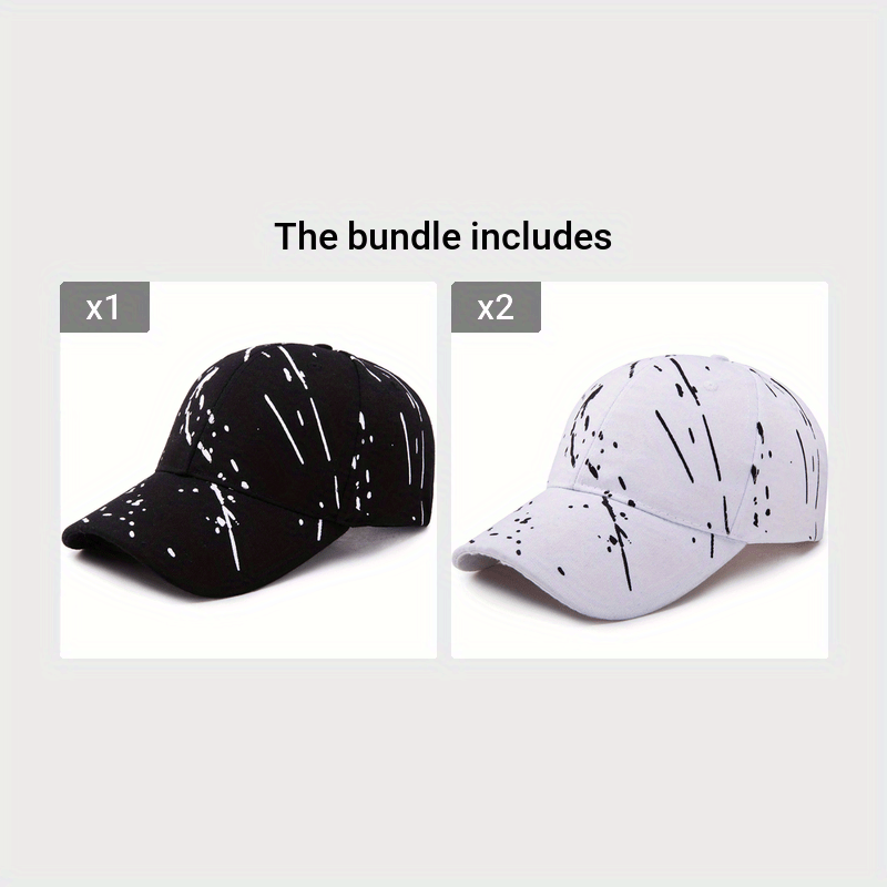 Graffiti Print Simple Baseball Cap Trendy Solid Color Hip Hop Dad Hat Unisex Lightweight Couple Sun Hats For Women Men