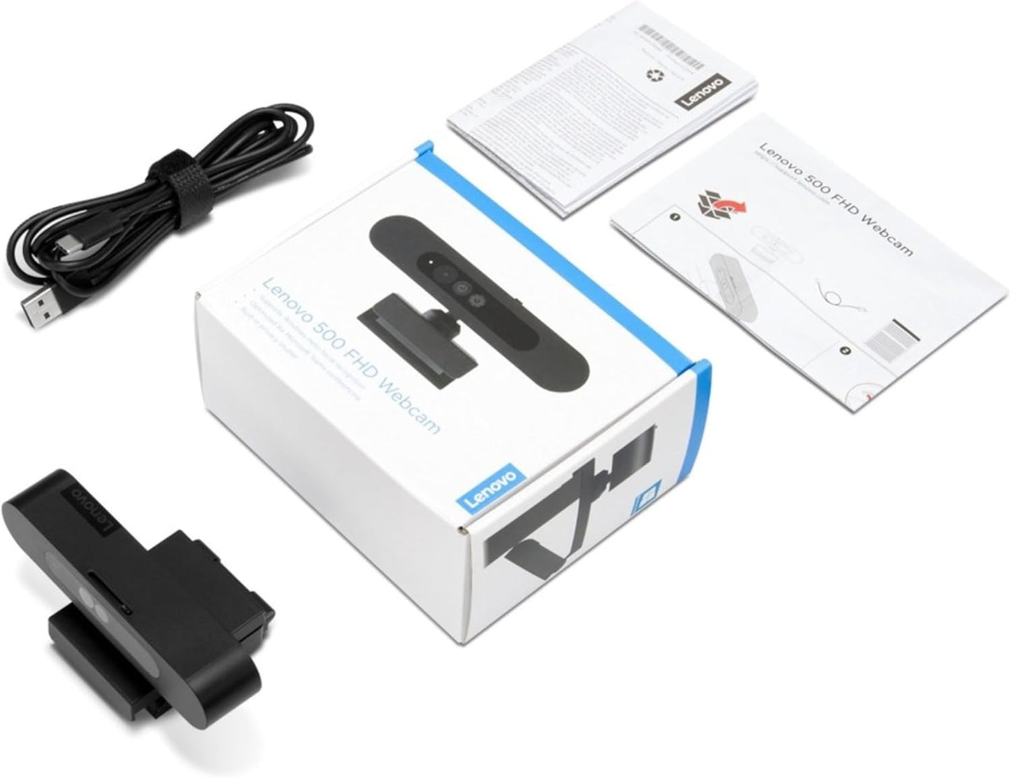 Lenovo 500 Full HD USB Webcam, Black