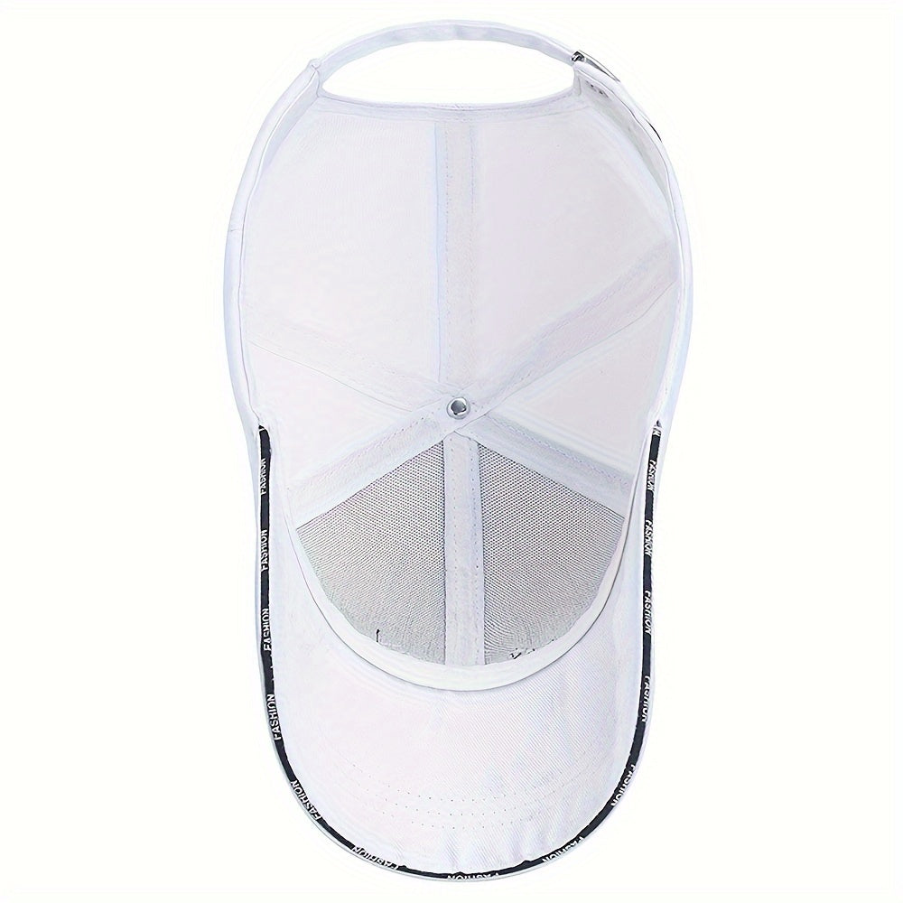 Simple Letter Embroidery Baseball Cap Hip Hop Solid Color Sports Hat Lightweight Adjustable Dad Hat For Women Men