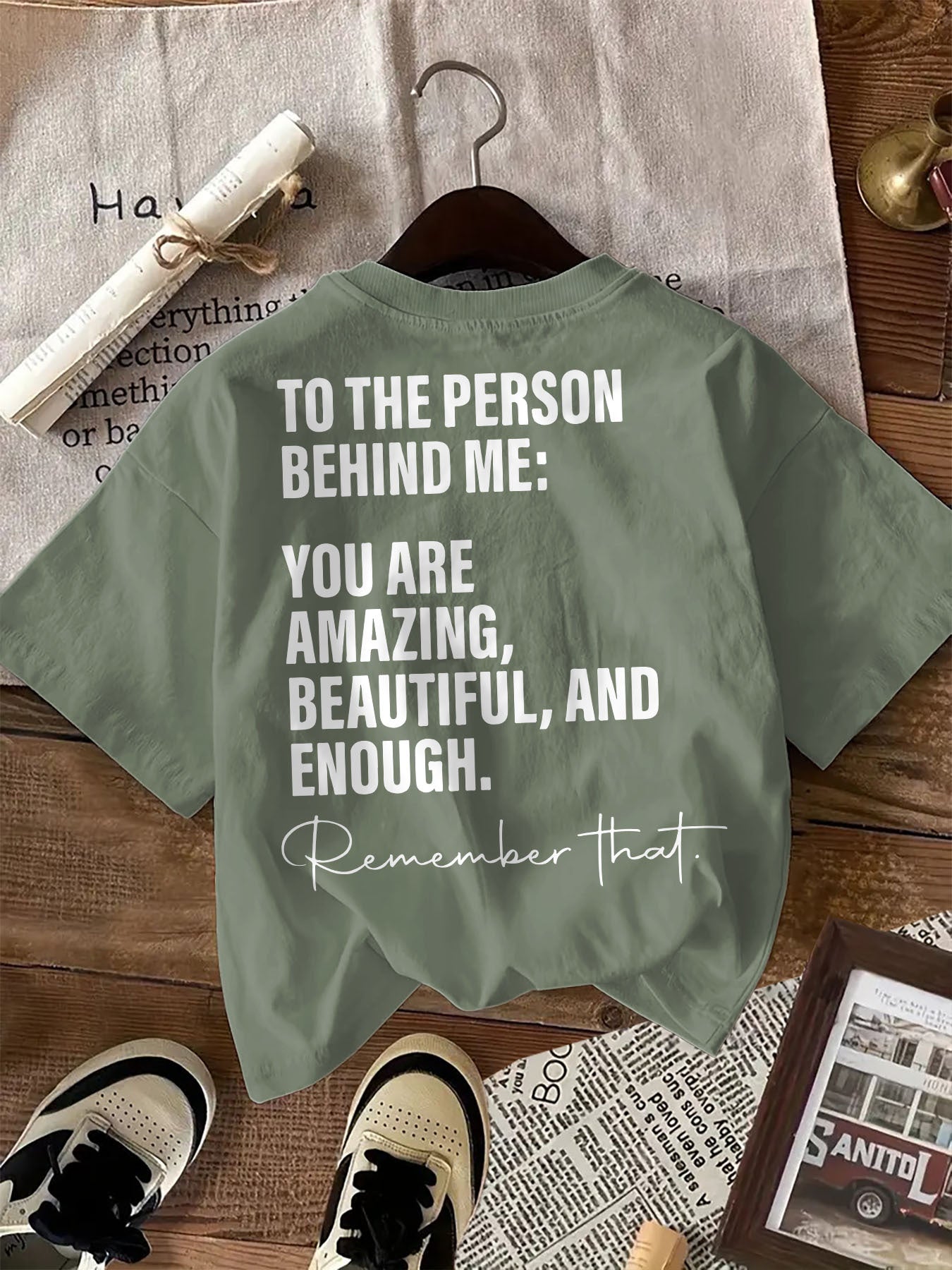 Women's Inspirational Letter Print T-Shirt - Short Sleeve Crew Neck Casual Top with Uplifting Message "You Are Amazing" - Black, Perfect for Spring & Summer, Motivational Clothing | Inspirational Apparel | Knit Construction