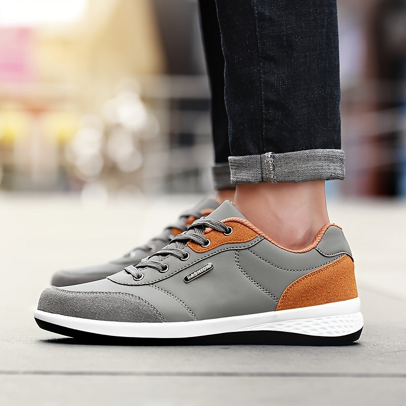 FAYWELLME Unisex Casual Sneakers, Breathable Low Top Lace-up Shoes, Solid Color All-Season Sports Running Shoes with MD Sole, Fabric Inner & Insole, Plain Toe