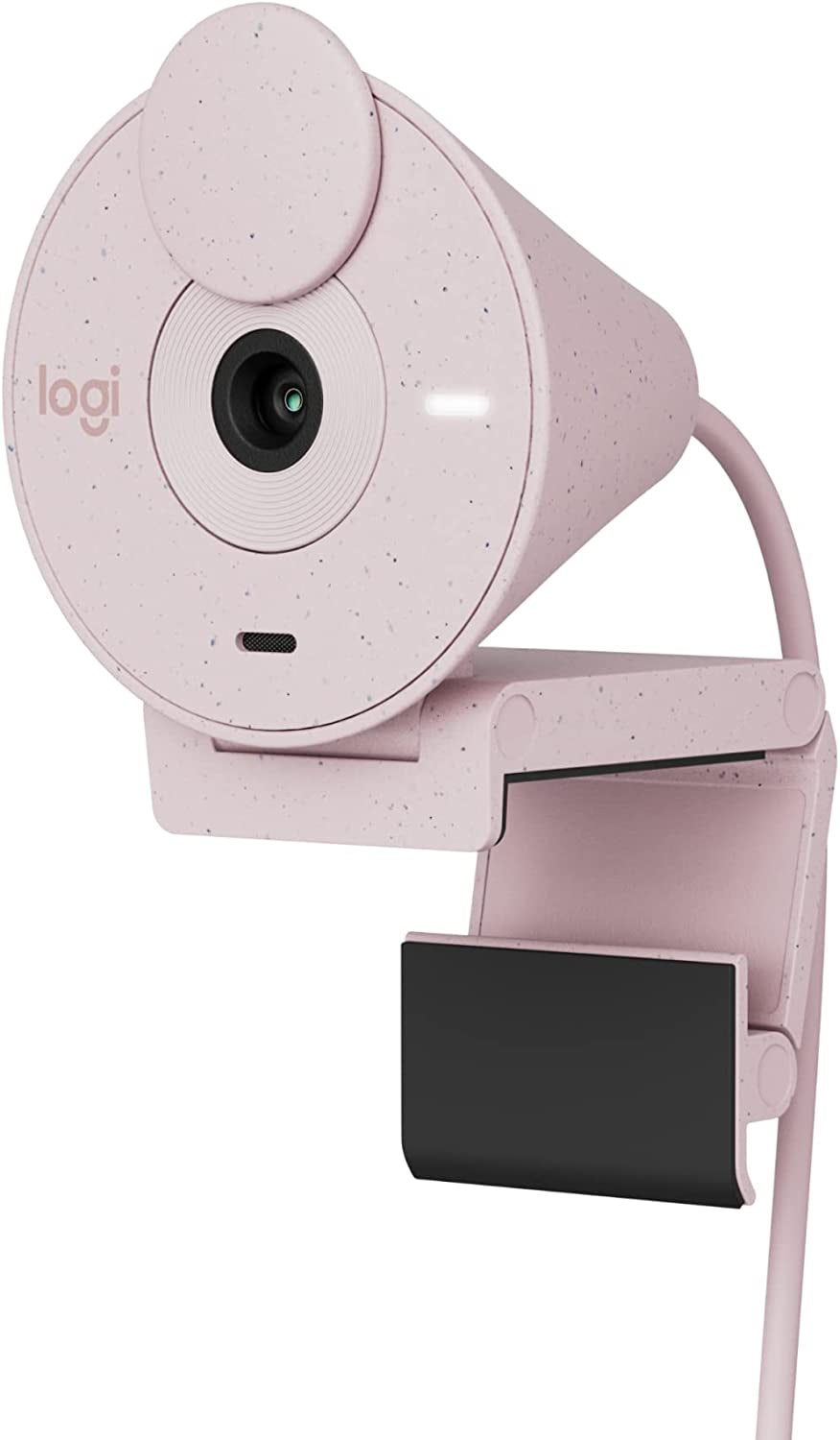 Logitech Brio 301 Full HD Webcam with Privacy Shutter, Noise Reduction Microphone, USB-C, Certified for Zoom, Microsoft Teams, Google Meet, Auto Light Correction - Black