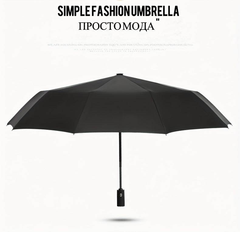 Automatic Open/Close, Windproof Tri-Fold Umbrella - Durable, Thickened Canopy for Enhanced Rain Protection, Ideal for Business Use, Automatic Folding Umbrella