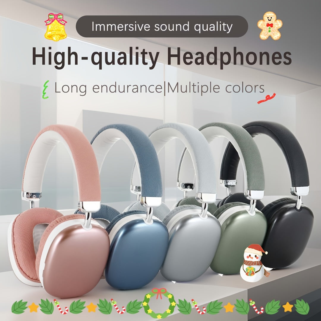Upgraded Wireless Headphones, Good Sound Quality Wireless Headphones, Lightweight Foldable Earbuds with Built-in Microphone, Compatible with 3.5mm / 0.14in Audio Cable, Suitable for Travel/Work/Laptop/PC/Mobile Phone Stereo,