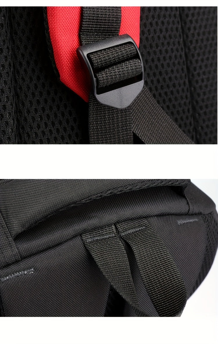 Durable Oxford Fabric Backpack - Spacious, Breathable, Adjustable Strap, Laptop Compartment, Ideal for Hiking, Camping, Travel, School Work - High 46cm, Long 32cm, Thick 19cm, School Backpack Adjustable Strap Backpack D