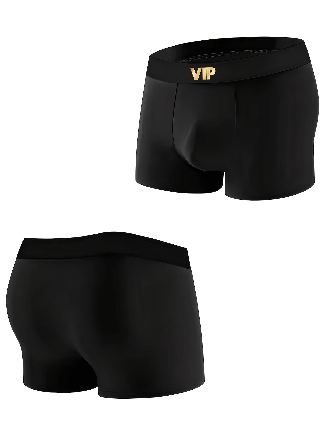 Men's Black Boxer Briefs with VIP Waistband - 5 Pack Comfort