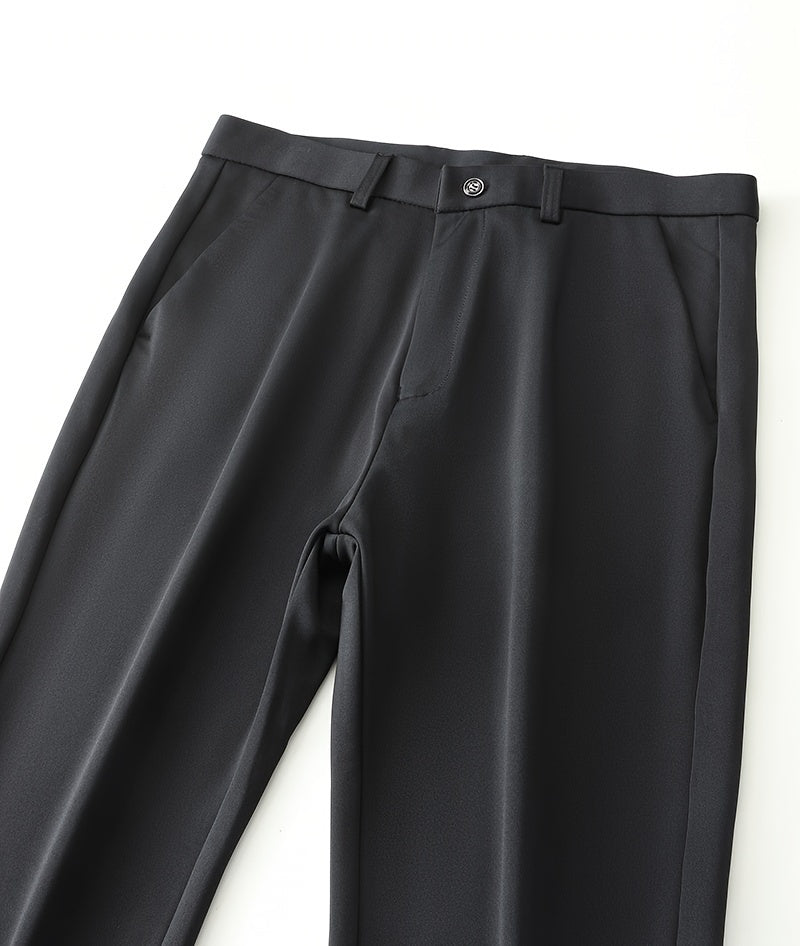 Men's Straight Leg Solid Color Pants, Men's Classic Design Pants, Versatile For Business And Casual Wear