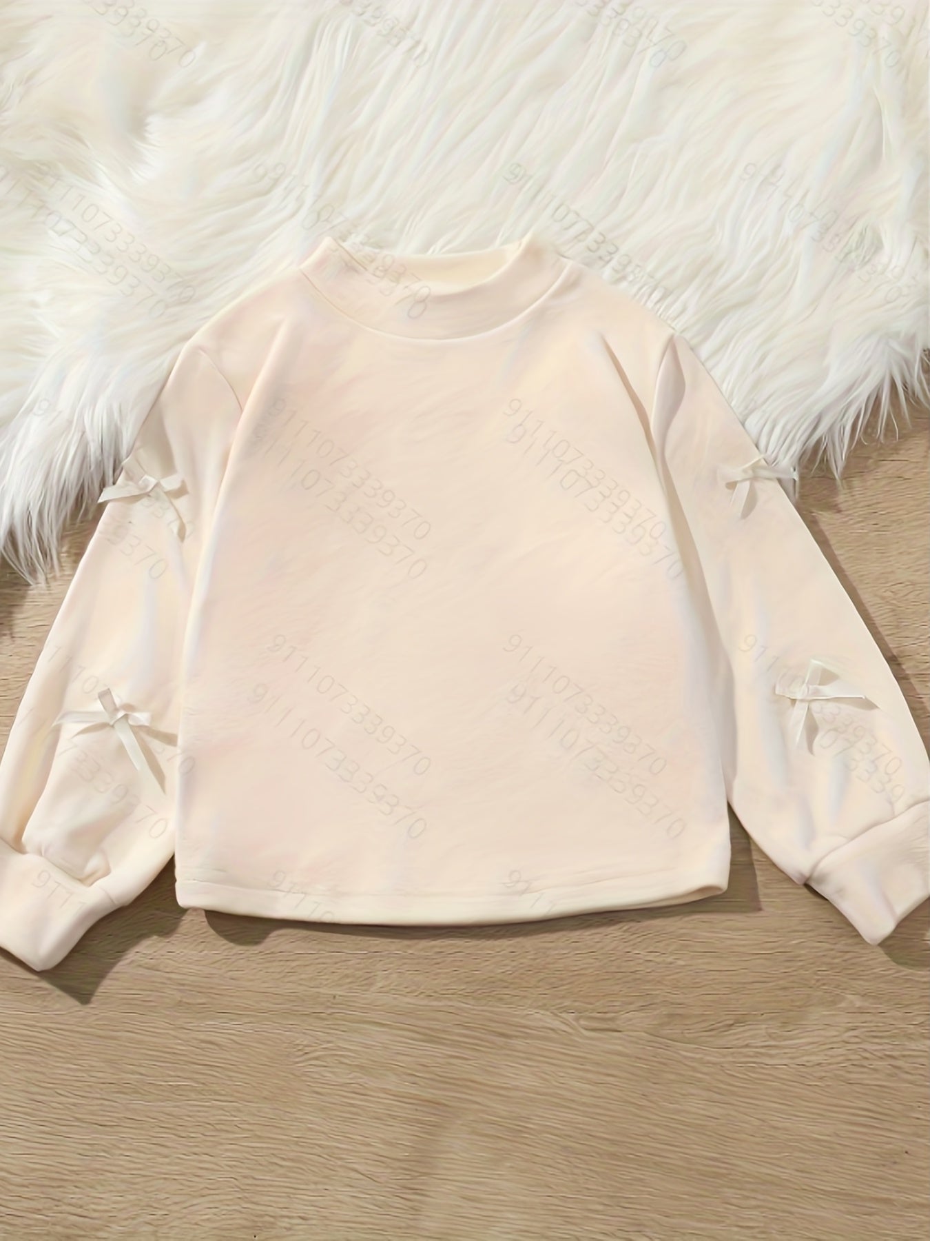 2pcs Girls' Winter Dress & Smock Dress Set - Elegant Bow & Ruffled Umbrella Outfit, 2pcs Blouse Dress with Round Neck Long Sleeve Dress for, Christmas Parties & Casual Attire - to (Hand Washable), Perfect for Outdoor