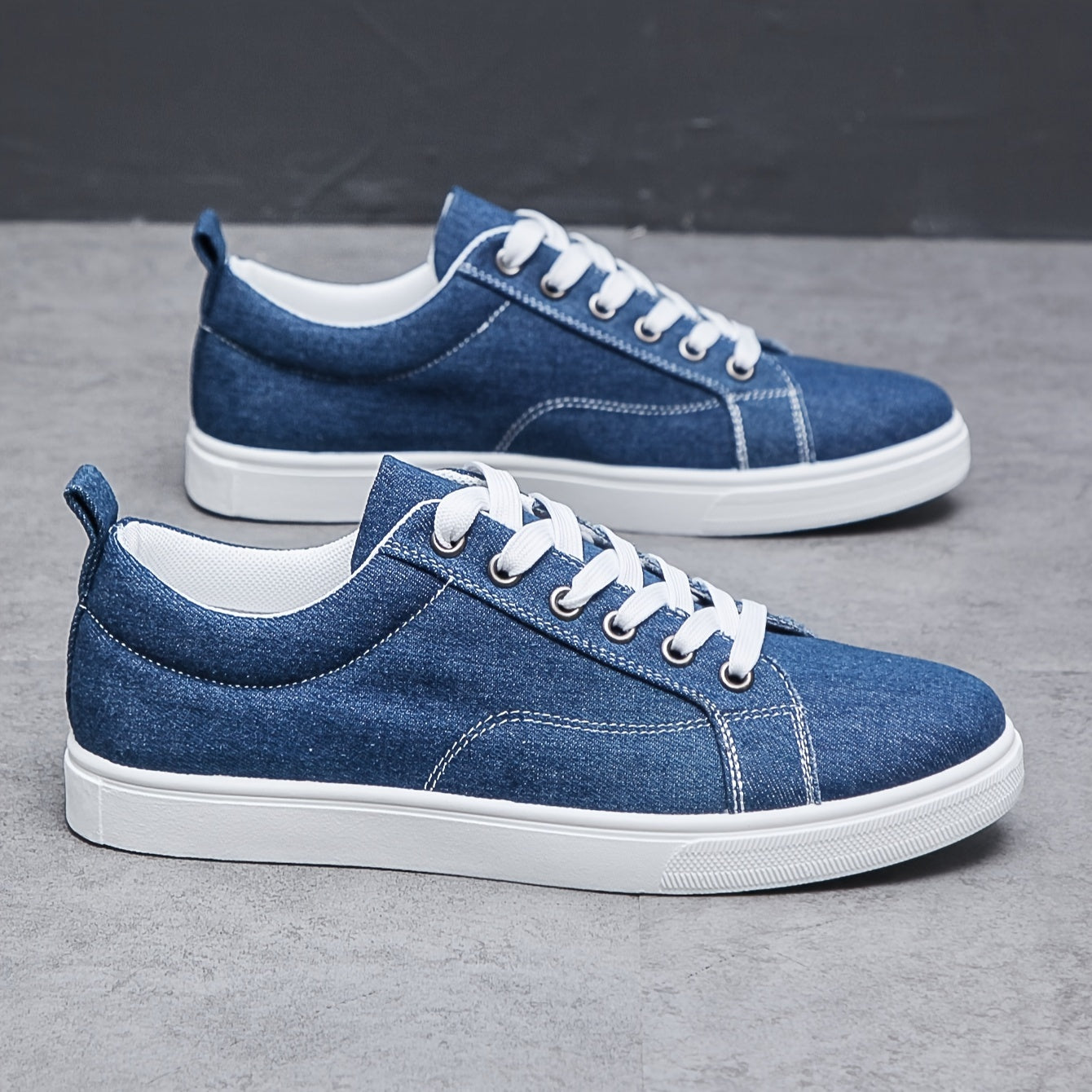 Trendy Low Top Canvas Shoes, Low Top Lace Up Casual Shoes For Outdoor Walking Jogging | All Seasons