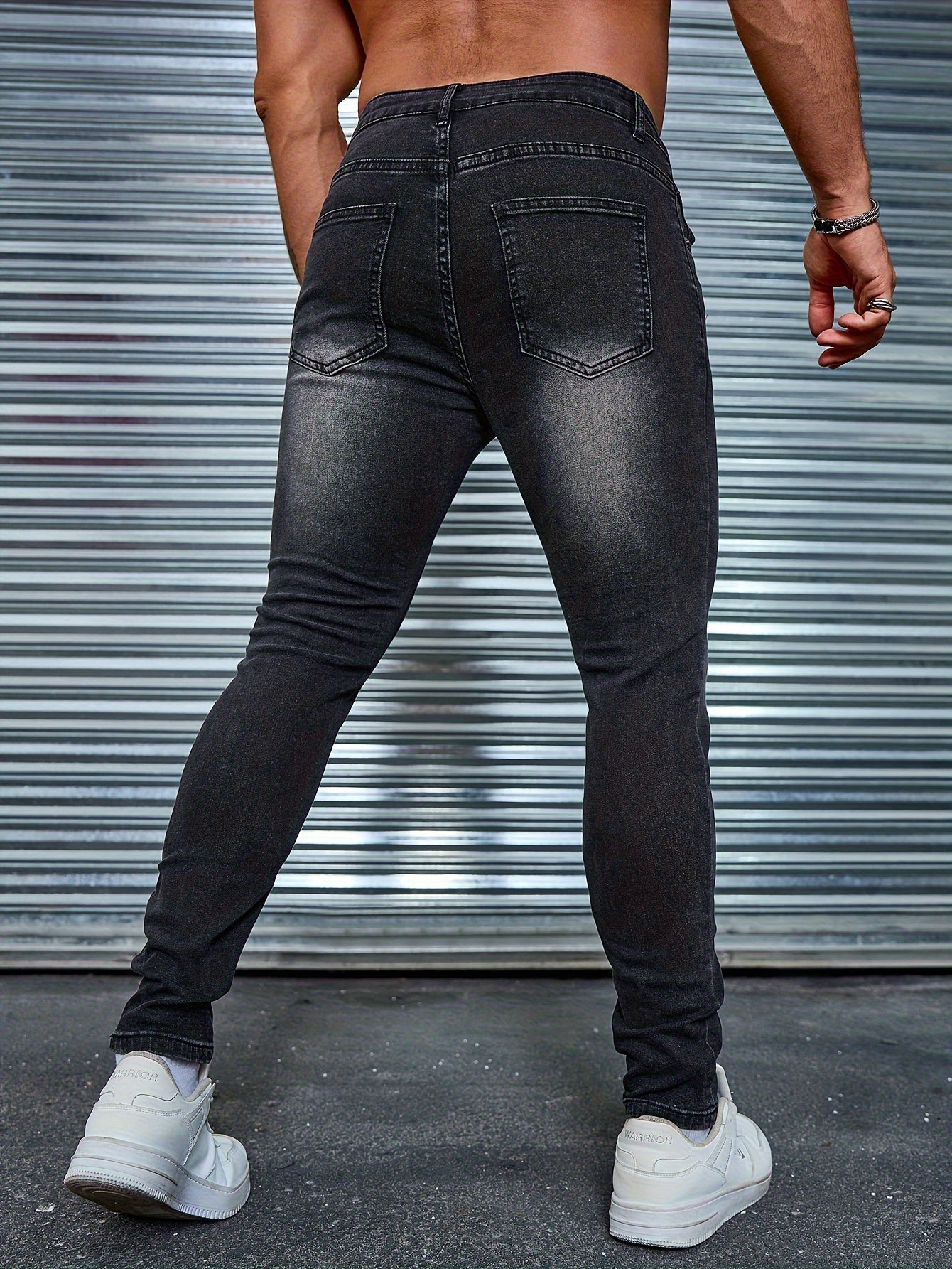 Men's Slim Fit Jeans - Rayon Blend, Stretch Denim, Solid Color, Machine Washable, Everyday Denim|Slim Fit Jeans|Rayon Blend Denim
