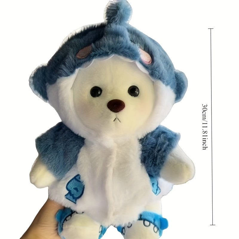 A 30cm 12-inch Shark Bear Plush Doll, Cute Plush Toy
