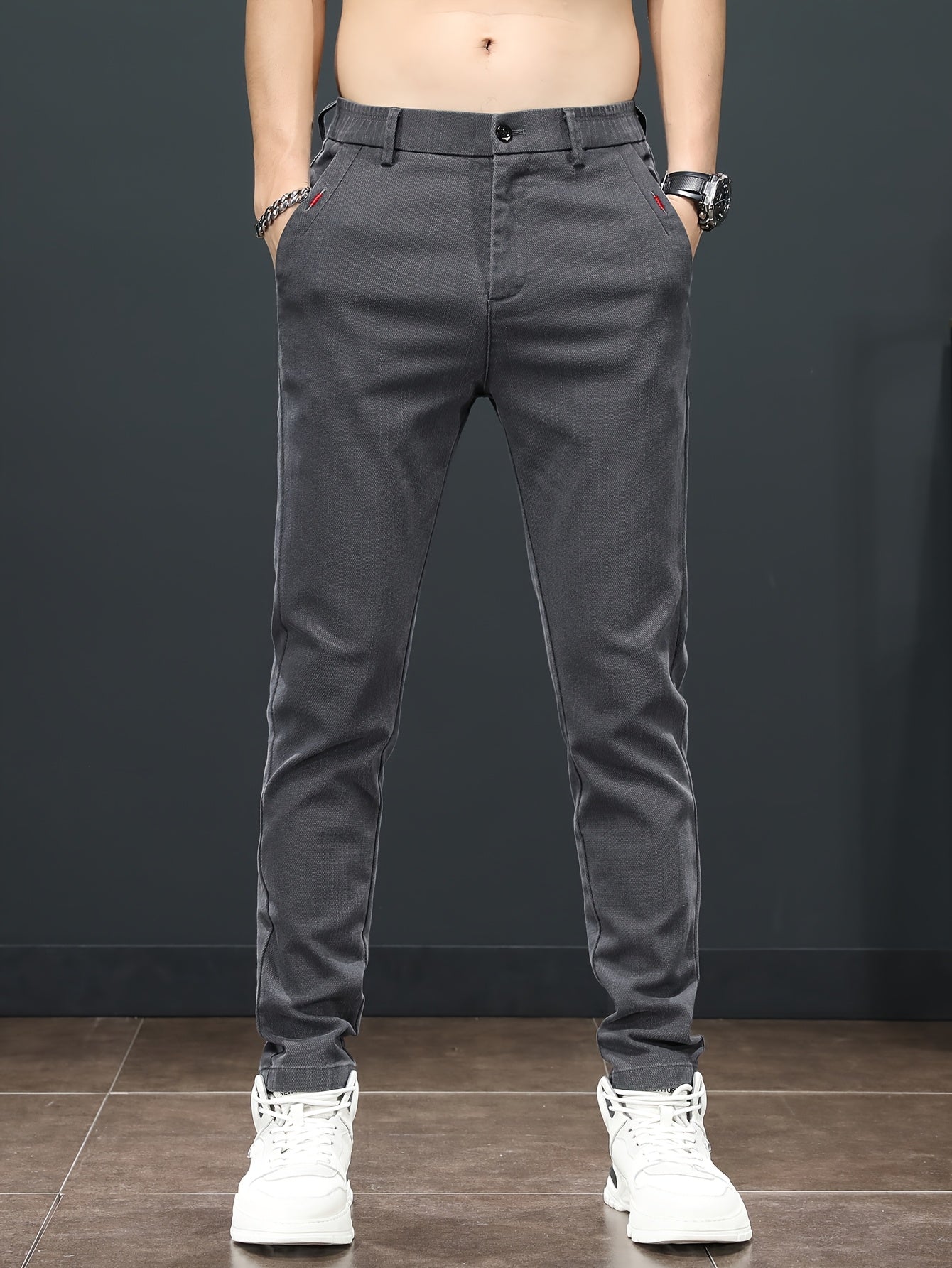 Men'S Spring Casual Trousers, Lightweight Business Outdoor Straight-Leg Pants, Versatile And Stylish for Spring And Autumn, Suitable for Sports And Formal Occasions.
