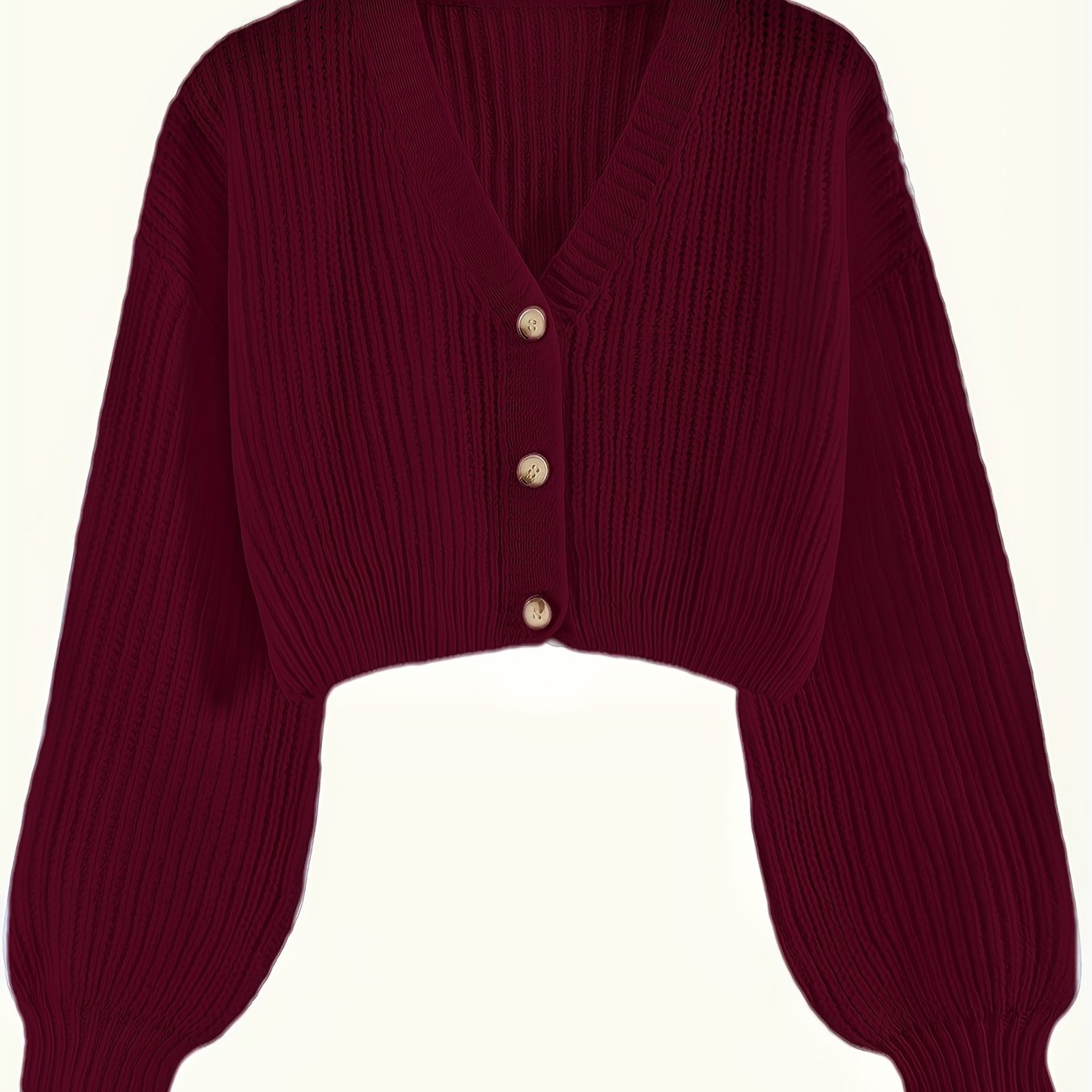 Elegant Drop Shoulder Women's Knit Cardigan with Contrasting Buttons - Long Sleeve, Ribbed Detail, Polyester, Perfect for Fall/Winter