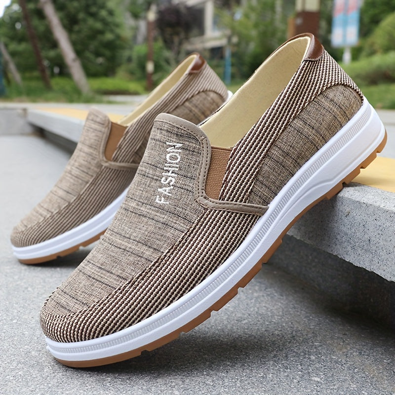 Men's Slip On Low Top Sneakers, All Seasons Outdoor Walking Camping Traveling