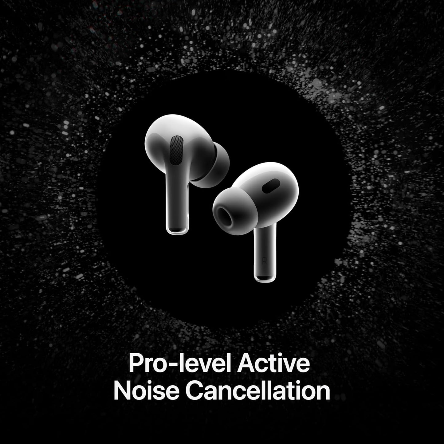 Apple Airpods Pro 2 Wireless Earbuds, Active Noise Cancellation, Hearing Aid Feature, Bluetooth Headphones, Transparency, Personalized Spatial Audio, High-Fidelity Sound, H2 Chip, USB-C Charging
