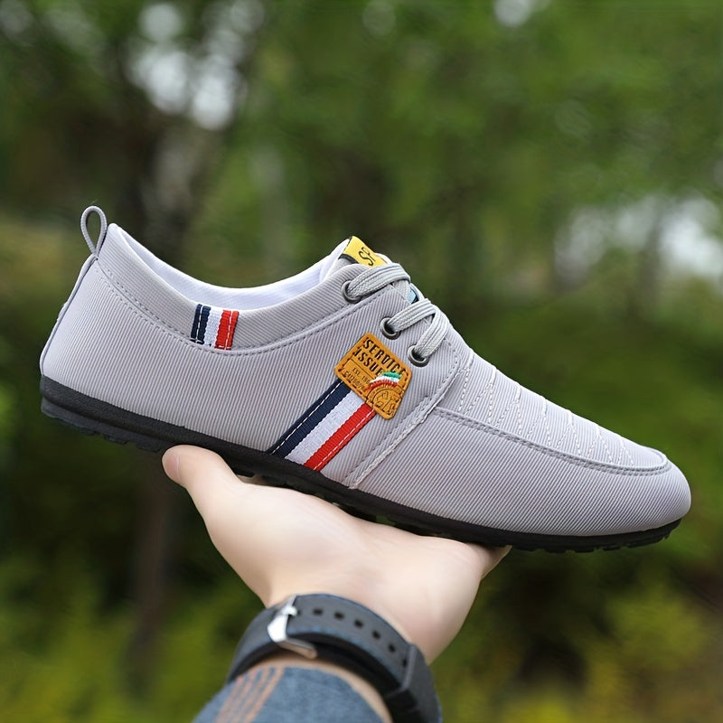 Men's Casual Light Weight Canvas Loafer Shoes, Comfy Breathable Non Slip Durable Shoes For Men's Outdoor Activities