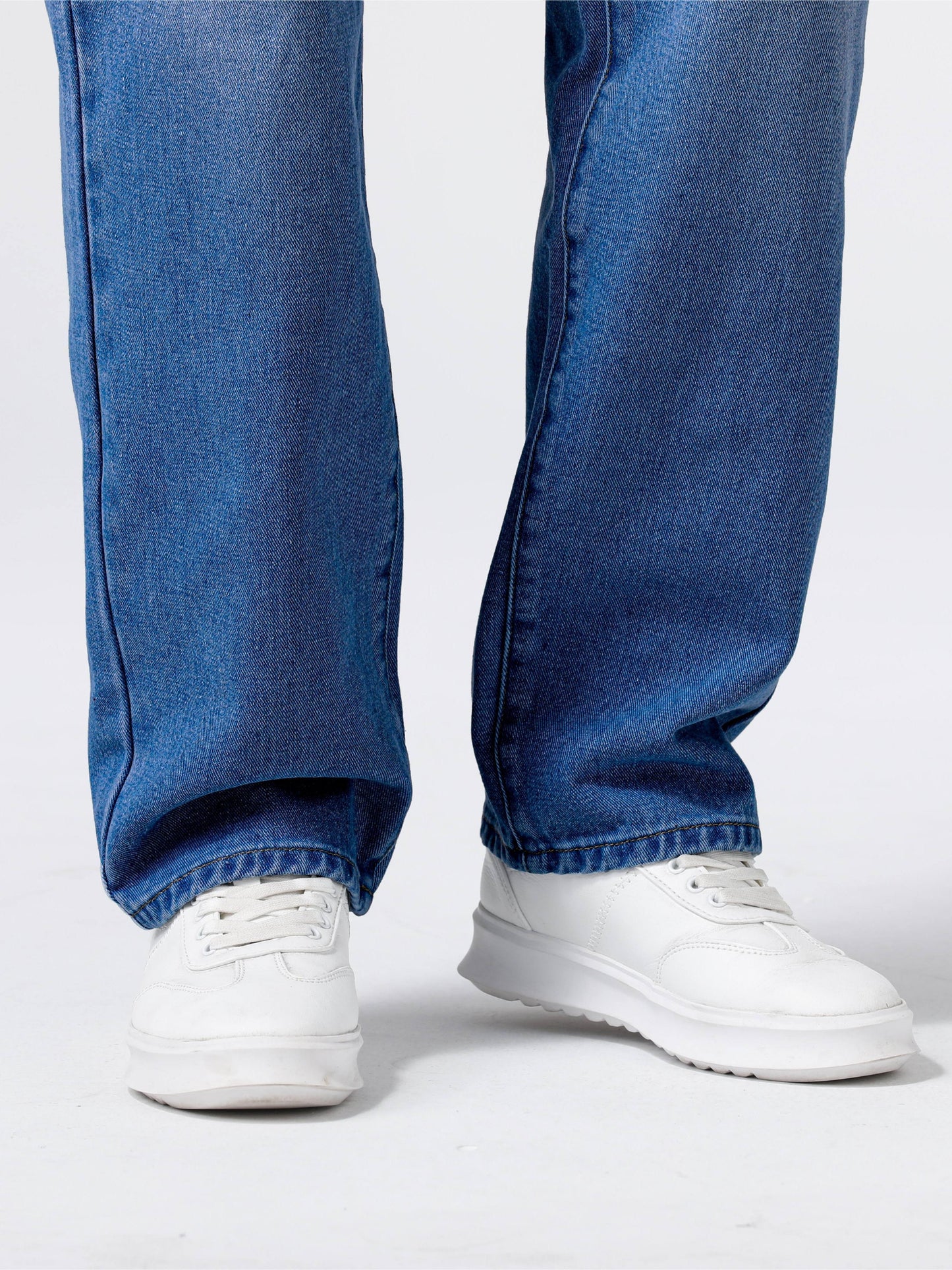 Loose Fit Straight Leg Jeans, Men's Casual Street Style Distressed Denim Pants For All Seasons