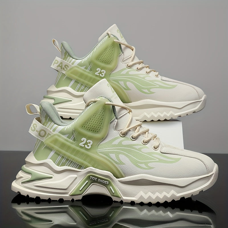 Տղամարդկանց սպորտային առօրյա կոշիկներ՝ գարուն/ամառ, նոր հաստ ներբանով, հակասահքային PU վազքի կոշիկներ, նորաձև, բազմակողմանի, բացօթյա ճանապարհորդության կոշիկներ