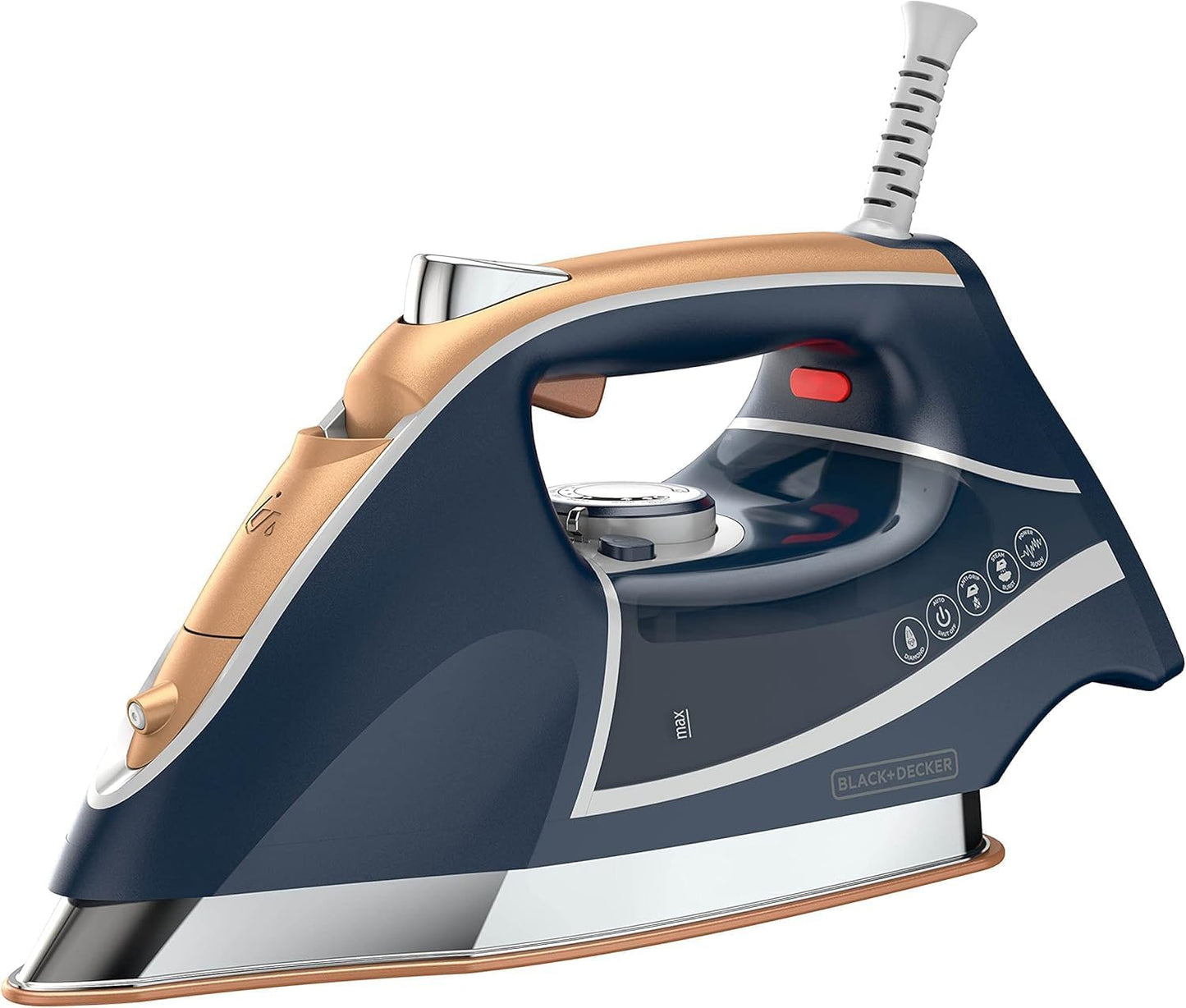 BLACK+DECKER Allure Professional Steam Iron, 30% More Steam, Precision Tip, Stainless Steel Soleplate, Vertical Steam Function